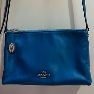 Coach Blue leather handbag